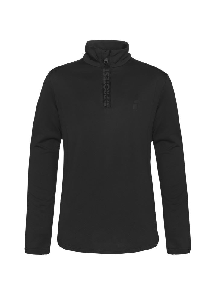 Protest Boys Rewillowy Jr 1/4 Zip Top Zwart