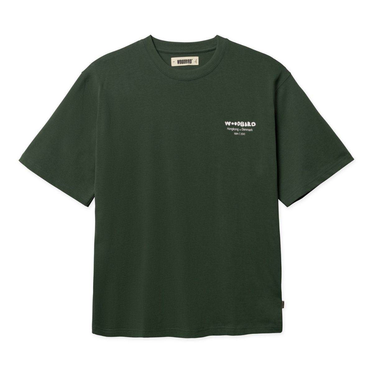 Woodbird Mens WBBaine Wok Tee Vert |