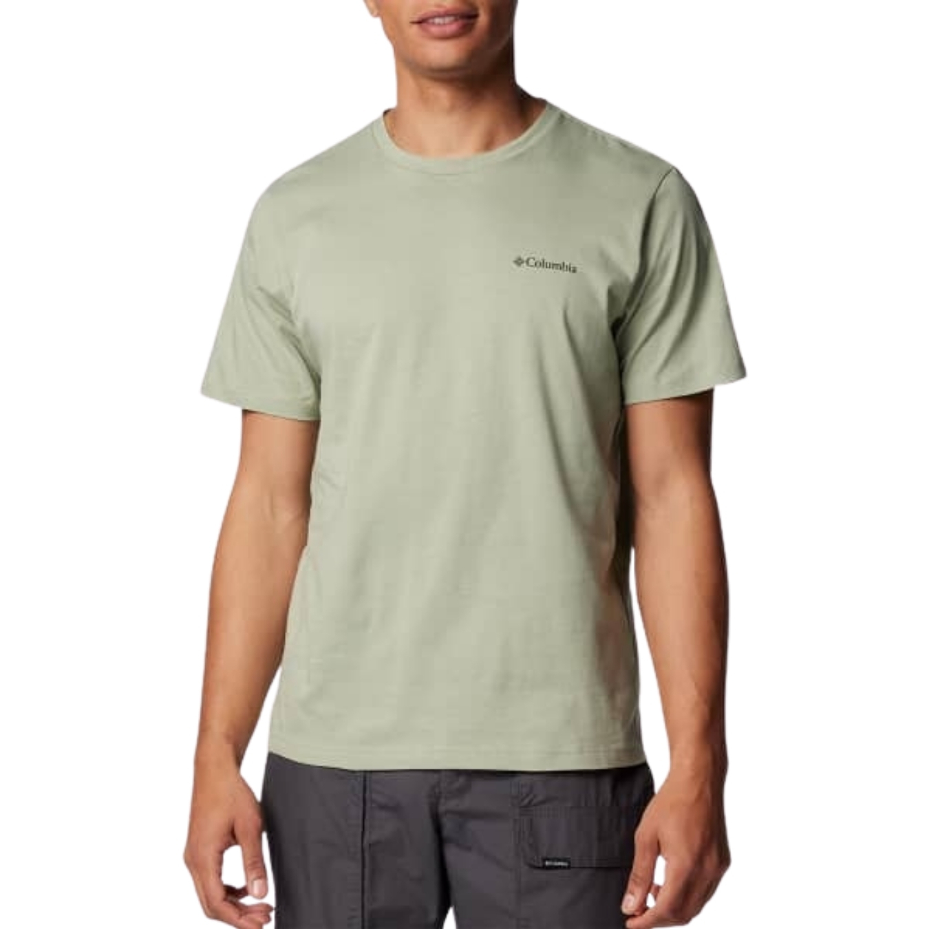 Columbia Mens Rapid Ridge Back Graphic Tee II Vert Clair | 348 – Safari