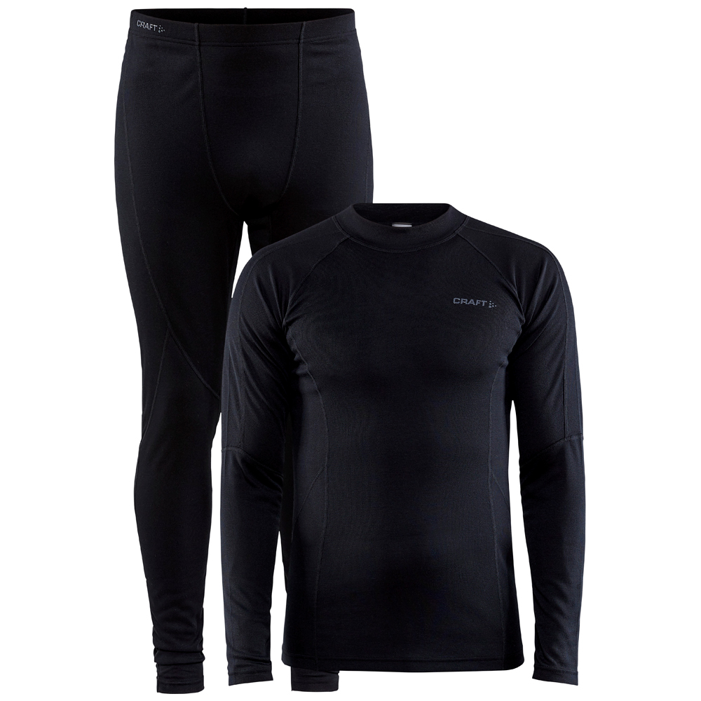 Craft Mens Core Warm Baselayer Set Noir |