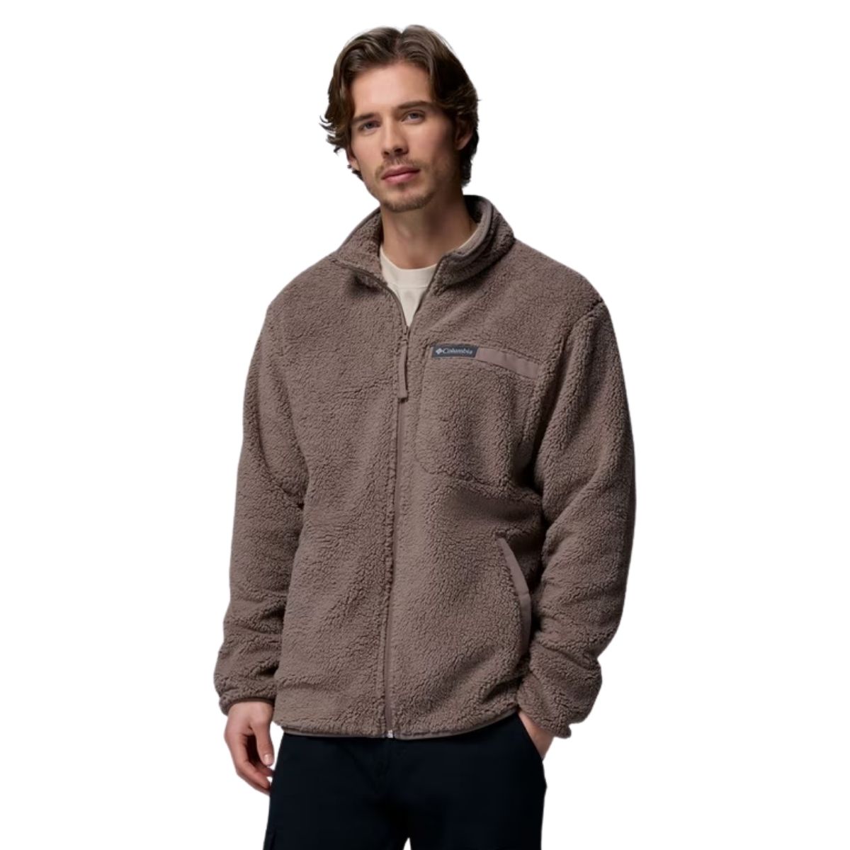 Columbia Mens Rugged Ridge High Pile Full Zip Marron | 254 Iron