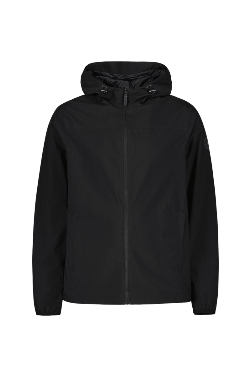 Airforce Mens Lightweight Hooded Jacket Noir | 901_true_black