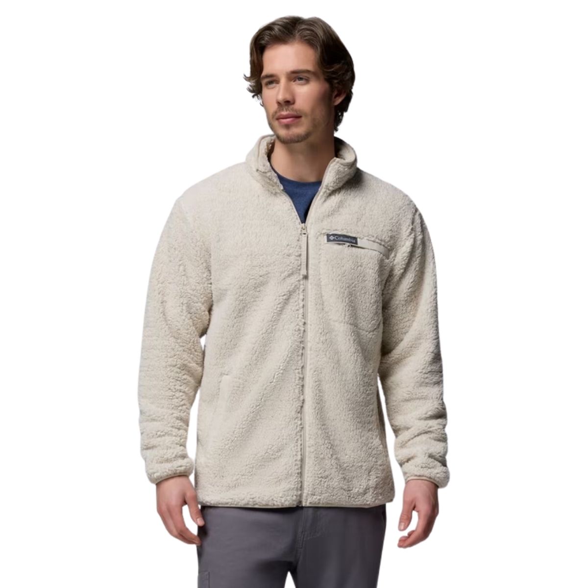 Columbia Mens Rugged Ridge High Pile Full Zip Beige