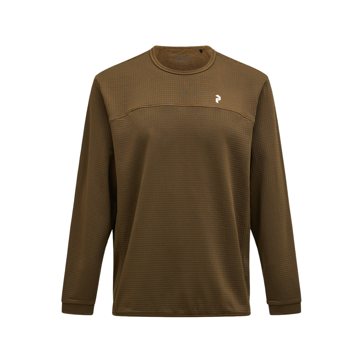 Peak Performance Mens Trail Polartec Crew Marron Fonce | Meadow Moss