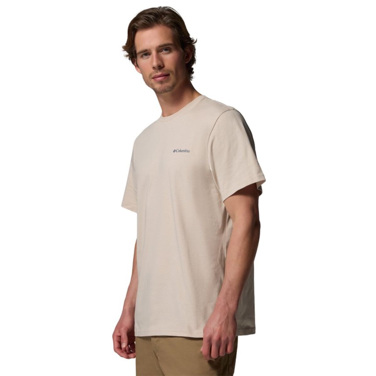 Columbia Mens CSC Outdoor Back Graphic Tee Beige