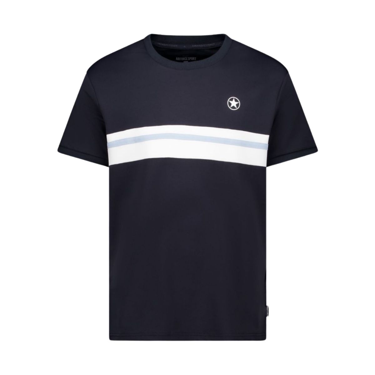 Airforce Mens Nova Stipe T-Shirt Bleu Marine | 552_dark_navy_blue