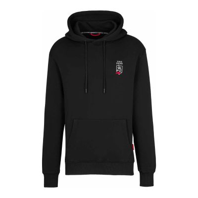 Sweatshirts herentrui met losse capuchon, met wolfkop-patroon, wit